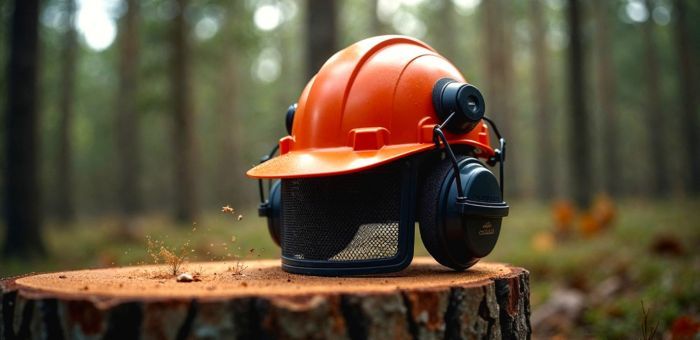 cascos para trabajos forestales