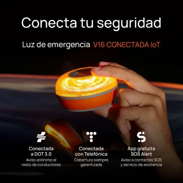 LUZ FLASH LED V16 ENCENDIDA